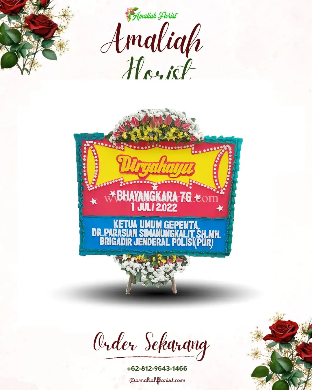 Papan Bunga HUT Ulang Tahun Pamijen
